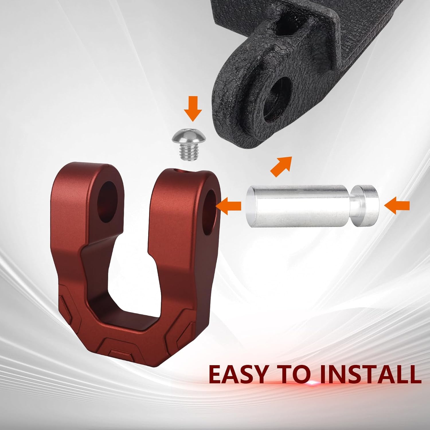 3/4’’ D Ring Shackles Red Aluminum Tow Shackles 70,000 LBS Break Strength 7/8’’ Pin Universal Use with Tow Strap Winch for Off-Road Truck ATV UTV SUV Recovery Towing 2PCS - Image 5