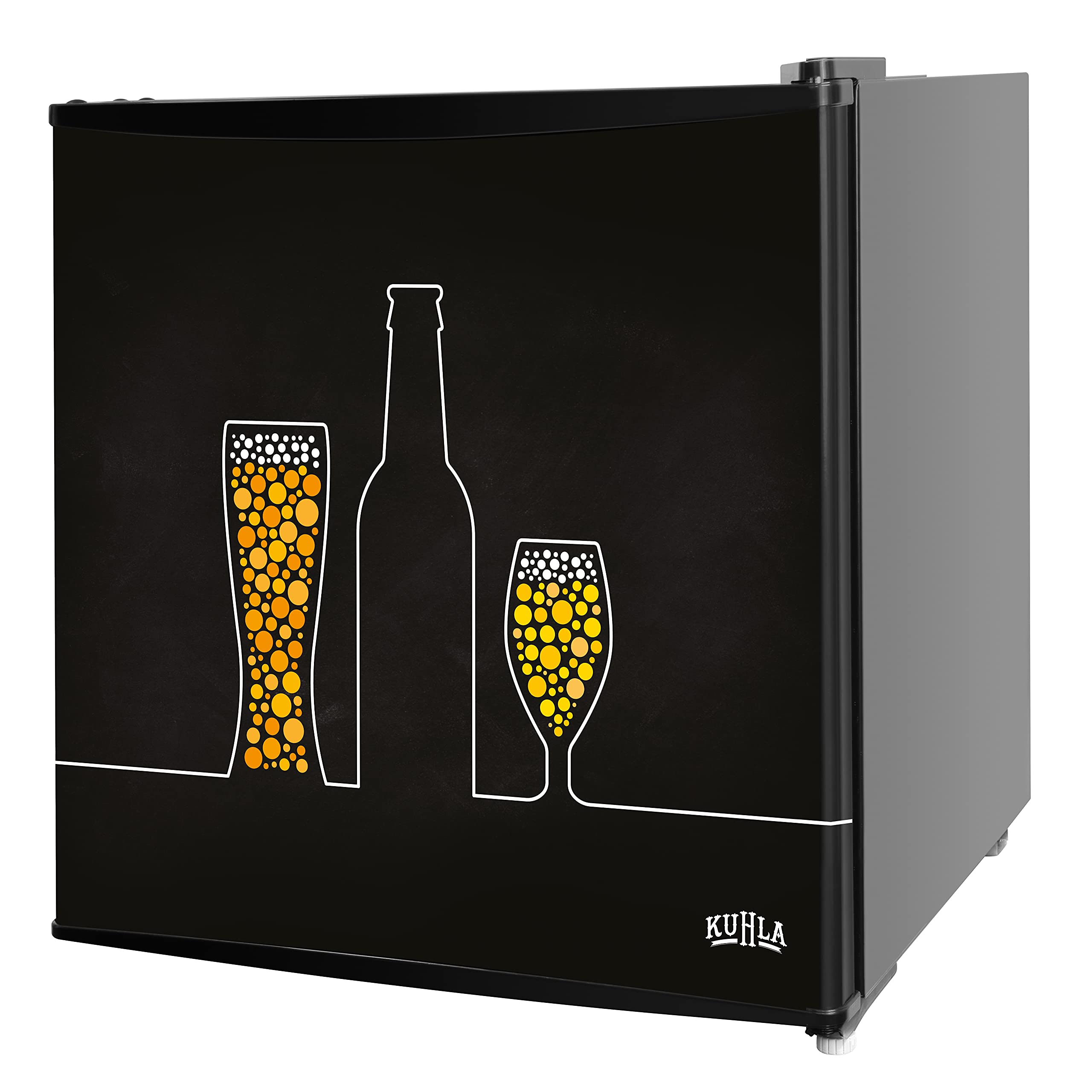 Kuhla 43 Litre Mini Fridge with Ice Box, Inc Adjustable Thermostat, Door Racks and Removable Shelf, Small Drinks Fridge Ideal for Home and Office – Black, KTTF4BGB — view 19