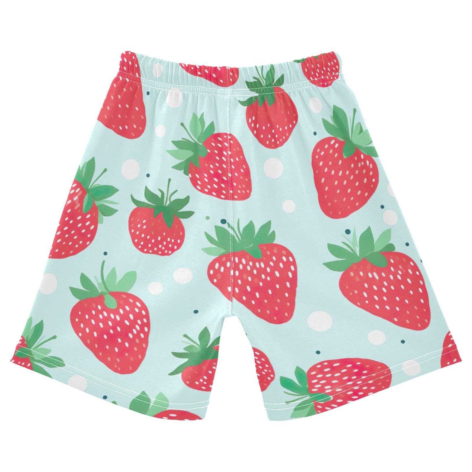 J JOYSAY Red Strawberries Toddler Baby Boy Shorts Shorts with Drawstring Elastic Waist Toddler Kids Pants for 5T Baby Kids