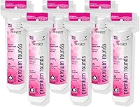 Swisspers Premium Cotton Rounds 100ct Pack of 6 | 100% Pure Cotton, Hypoallergenic, Lint-Free for Makeup Removal, Skincare & Baby Care