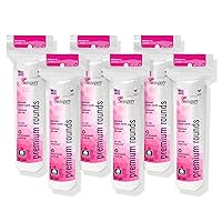 Vista 30 de Swisspers - Círculos premium exfoliantes con 2 superficies distintas texturizadas elevadas, almohadillas faciales de algodón, bolsa de 80