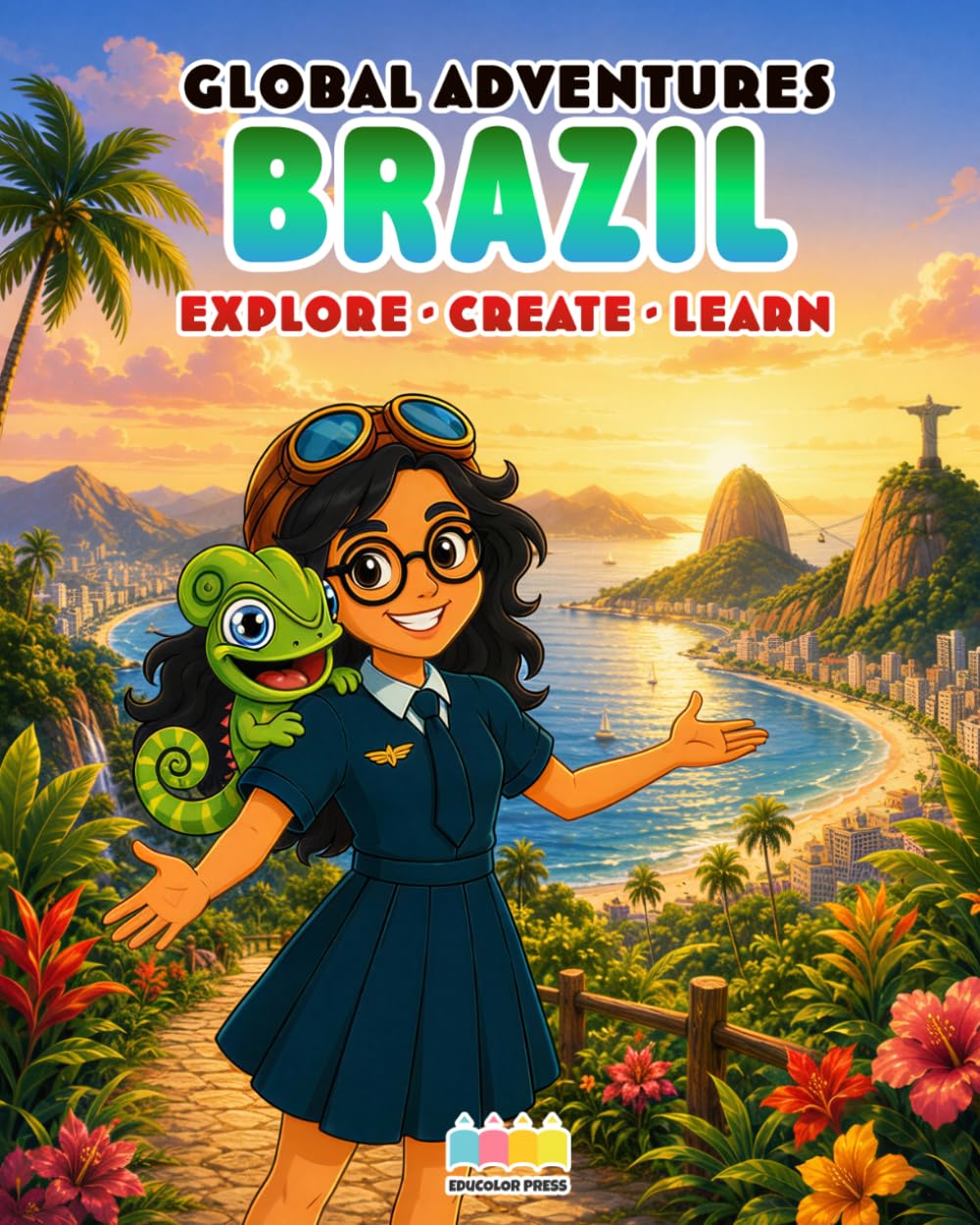 Global Adventures: Brazil: An Interactive Cultural Exploration Book with Missions, Creative Activities, Trivia, and Explorer Badge (EduColor Discovery Workbooks)