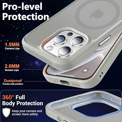 Vista 669 de MOCCA - Funda magnética resistente para iPhone 11 de 6.1 pulgadas, compatible con MagSafe, protector de pantalla de vidrio + protector de lente