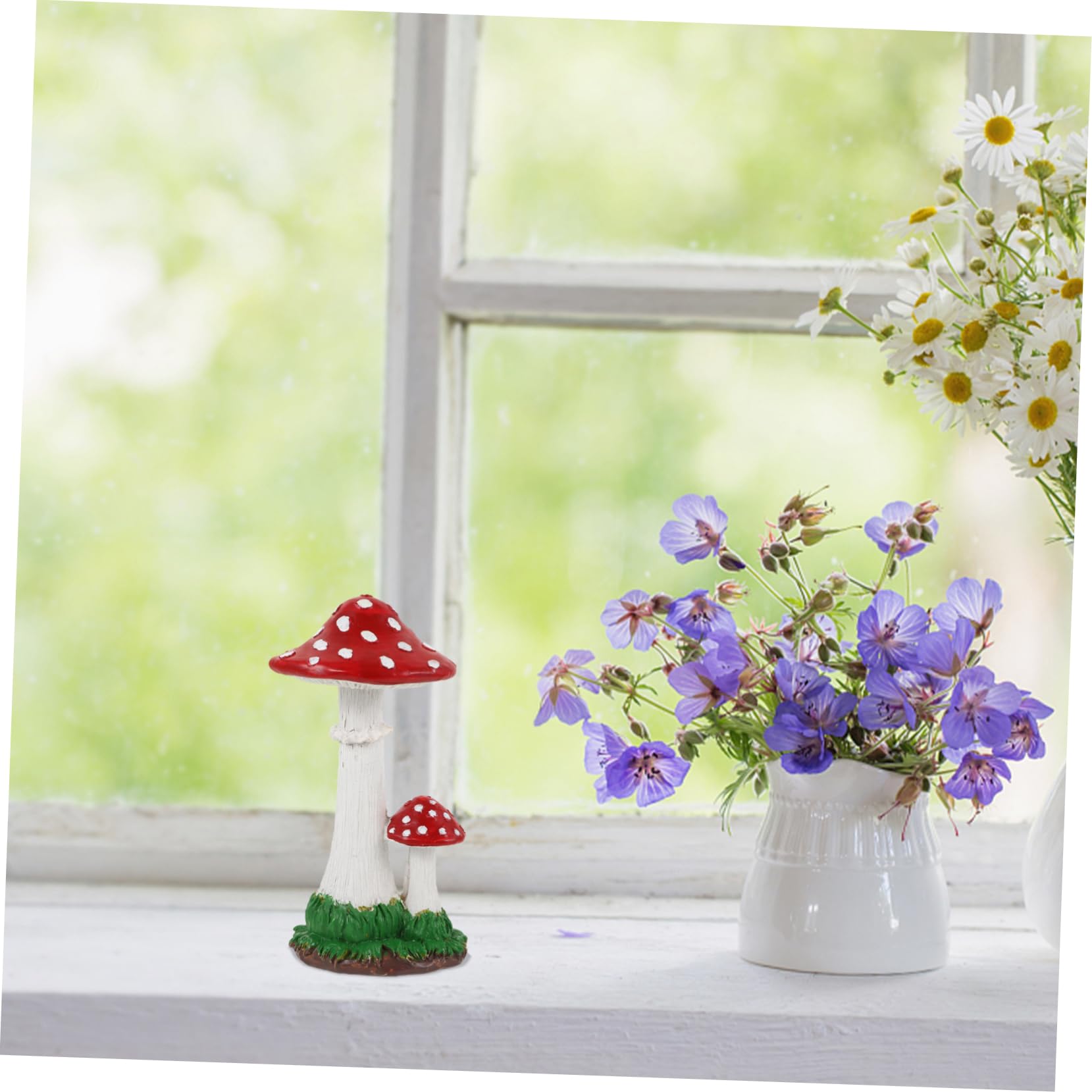 STOBOK 4stücke Mushroom Ornament Gartenfigur Aus Resin Dekorative Pilzstatue Für Außenbereich Für Garten Und Landschaftsgestaltung Niedliche Gartendekoration Für Sammler
