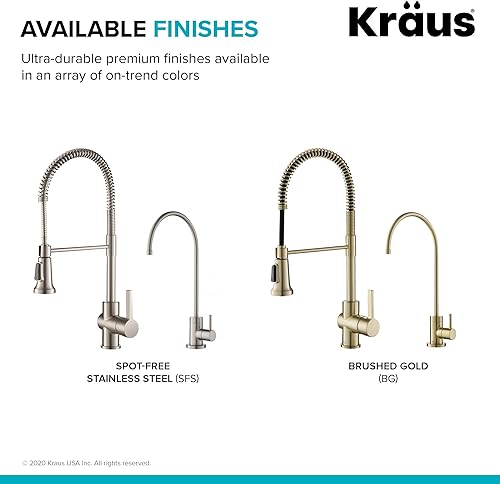 Miniatura 49 de KRAUS Coda KPF-1617BB - Grifo de cocina extraíble de una sola manija estilo comercial de latón cepillado sin manchas Cobrizo cepillado,Acero