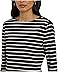 Lauren Ralph Lauren Petite Striped Jersey Snap-Trim Boatneck Top - #3 of 4