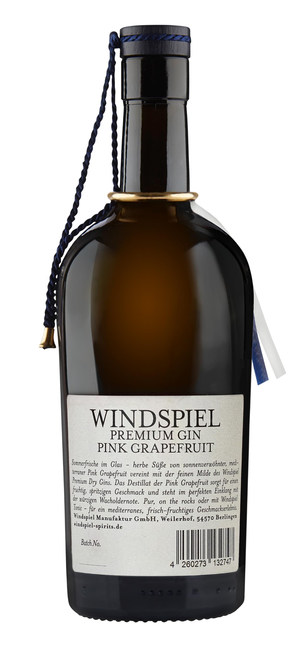 Windspiel Pink Grapefruit Gin - der Mediterrane für frische Longdrink Tonics - Feine Wacholderbeere trifft auf fruchtige Grapefruit / 37,5% vol. (1 x 0,5 l) (Packung mit 2)