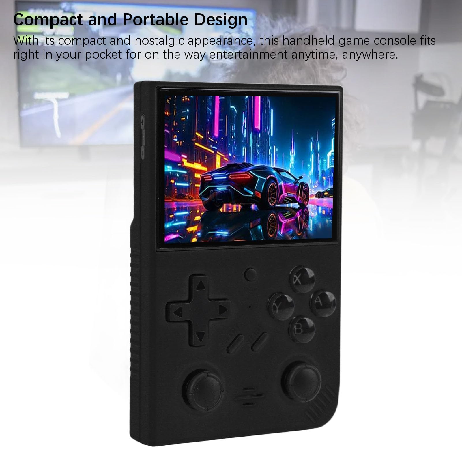 Console di Gioco Portatile Display IPS HD da 3,5 Pollici, Console di Gioco retrò con Risoluzione 640x480 con 20 Emulatori per Viaggi a Casa (128)