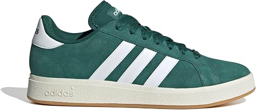 adidas Men's Grand Court Base 00s Shoes, Collegiate Green/Cloud White/Gum, 9 UK - 5