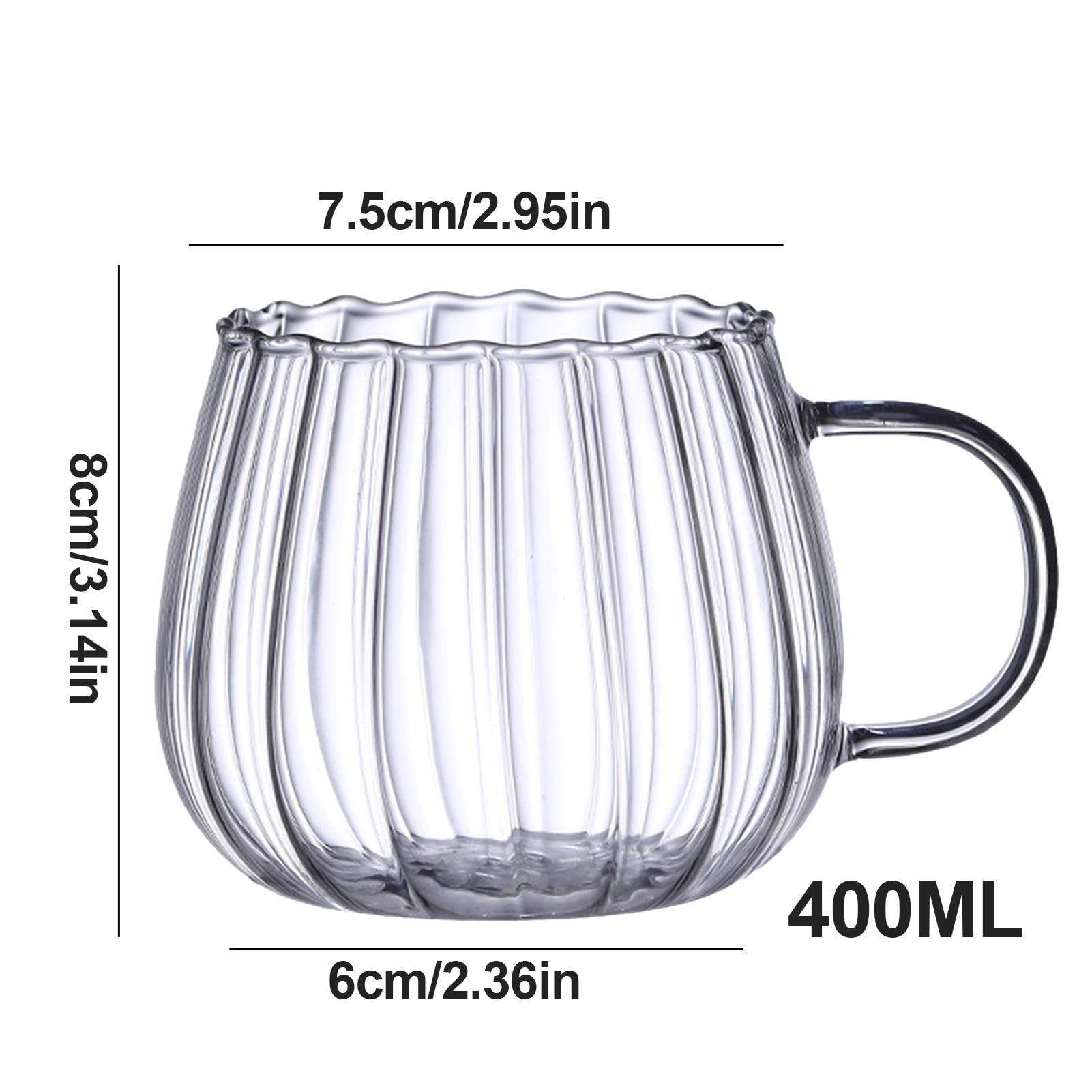 400Ml Glass Pumpkin Cups With Handle | Transparent Mug Pumpkin - View #9