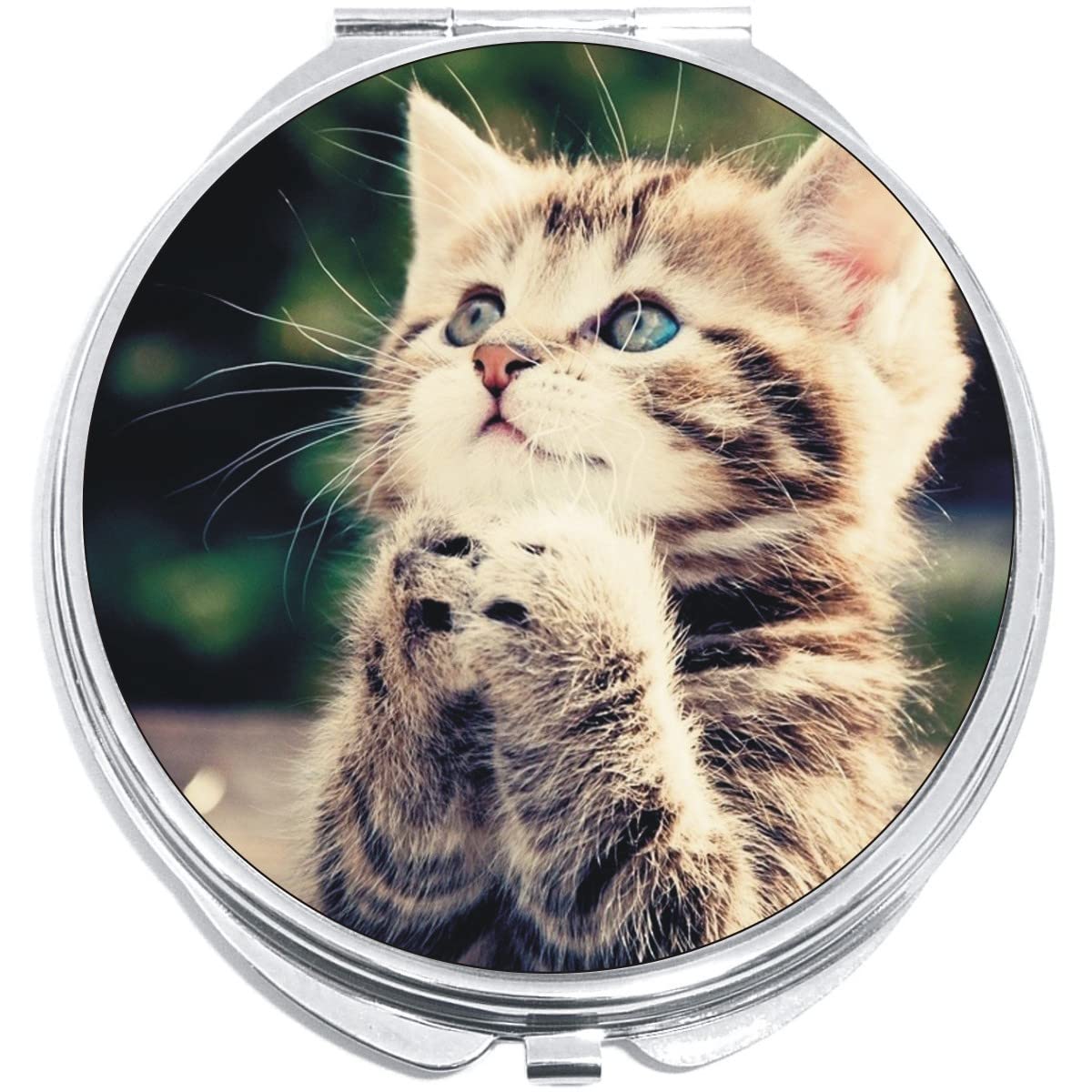 美品 the empathist SEED KEYRING MIRROR セット Amazon.com - NewCharms Kitty Praying Cute Cat Compact with Mirrors