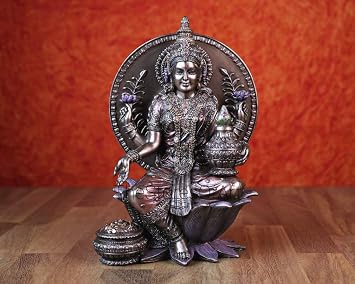 8-Inch Goddess Lakshmi Statue - Hindu Goddess of Wealth, Abundance, and Prosperity | Indian Art Decor for Home & Office