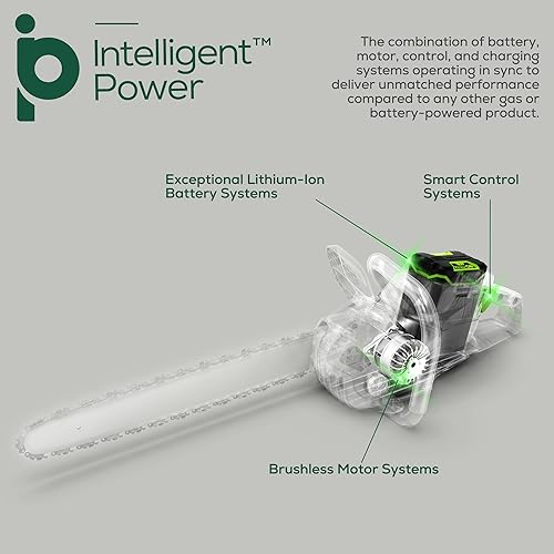 Miniatura 2 de Greenworks Motosierra inalámbrica sin escobillas de 80 V y 20 pulgadas (ideal para tala de árboles, ramificación, poda y leña), más de 75
