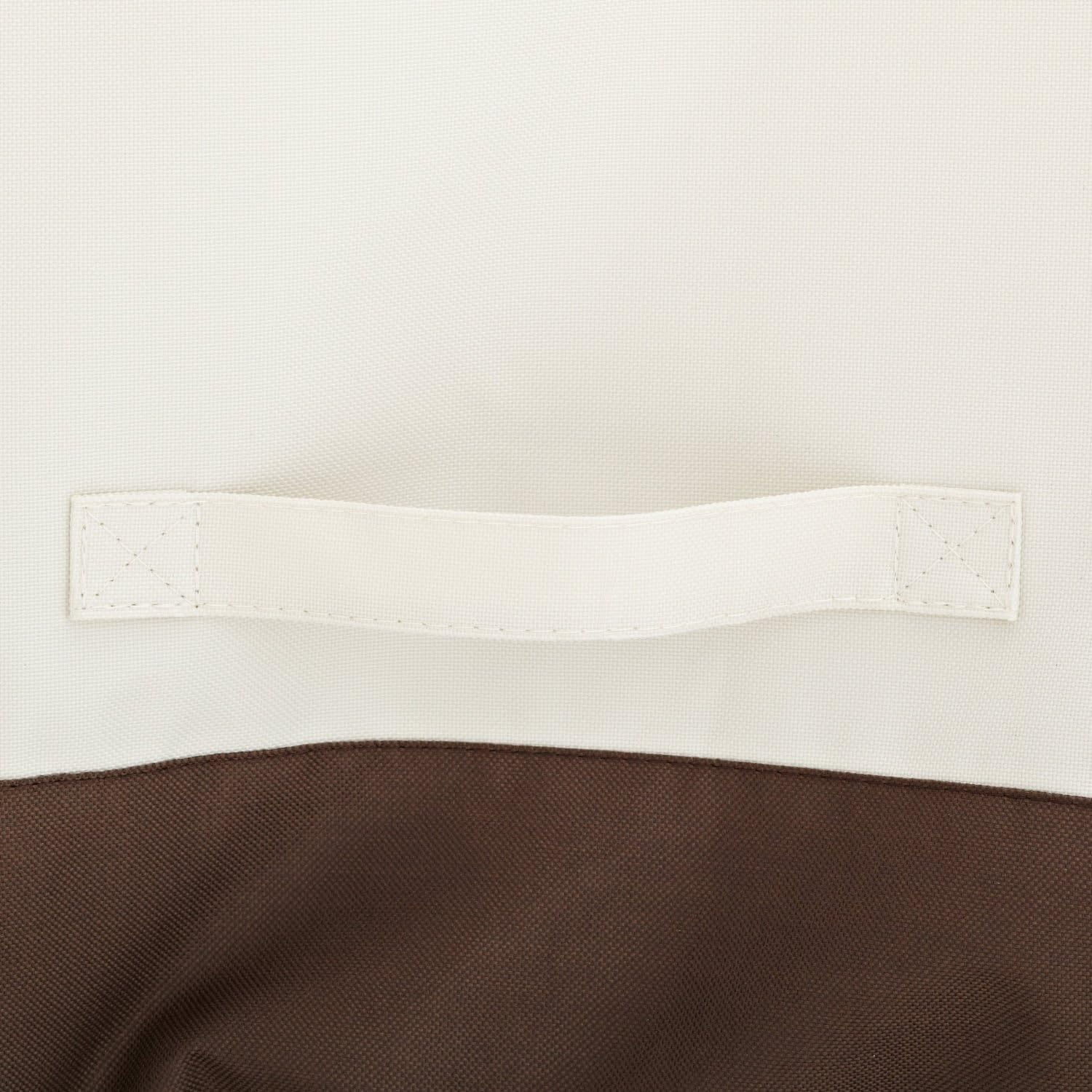 Amazon Basics Telo di copertura sagomato per poltrona lounge 1 Posti Set di 2 Beige Marrone Chiaro