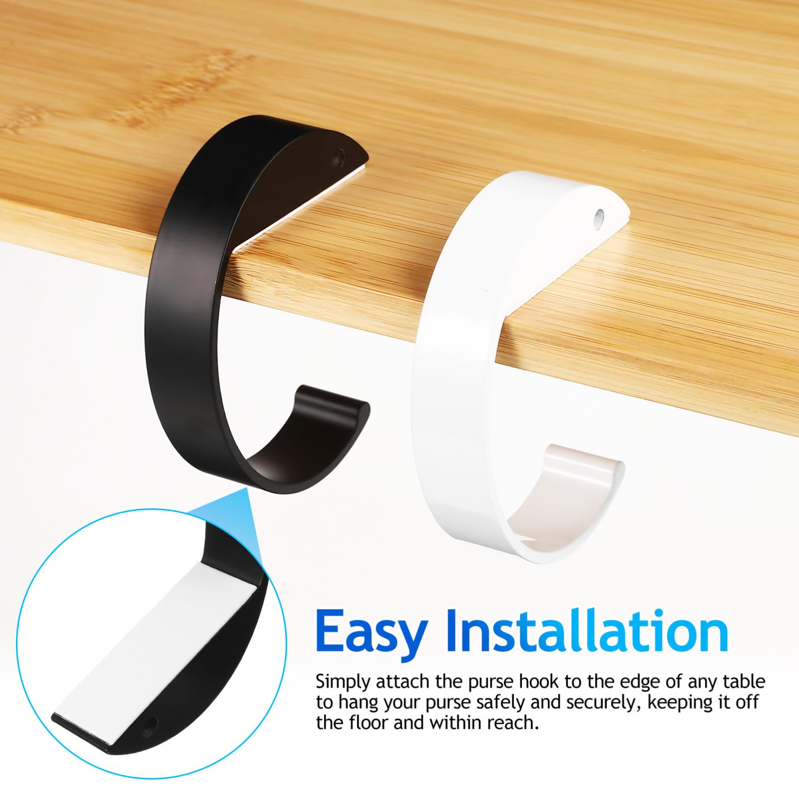 WOFASHPURET 2sets Table Purse Hanger Portable Bag Hook Desk Hanger Hook Desk Accessories for Backpacks and Handbags 2pcs*2