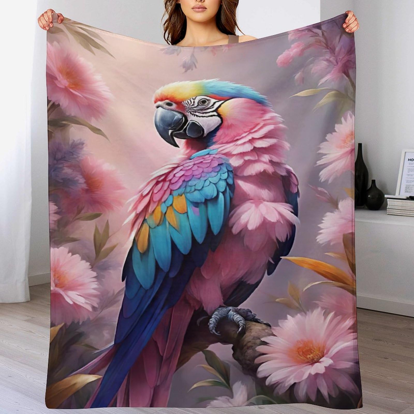 Couverture perroquet douce pour les siestes de bébé et vos moments de détente au balcon