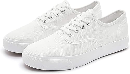 Zapatos de lona para mujer, tenis de moda, zapatos de tenis bajos con cordones, zapatos casuales
