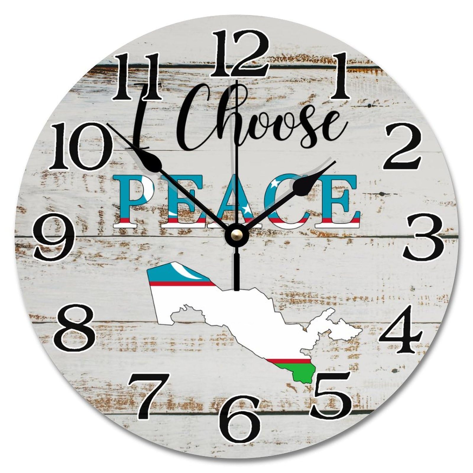 Horloge Ouzbékistan sans tic-tac pour éliminer les bruits de nuit
