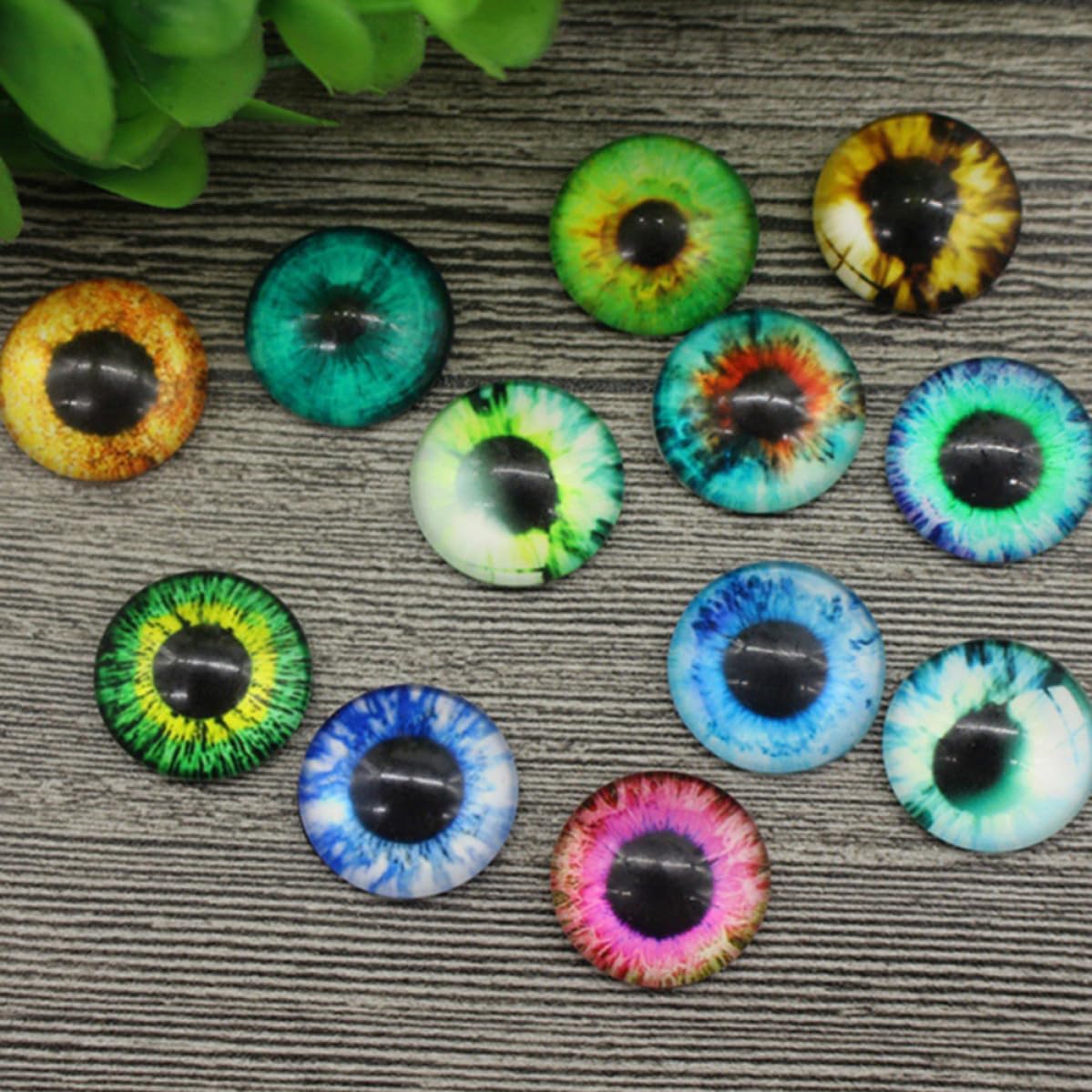SOLUSTRE 300 Piezas Ojos Autoadhesivos de Acrílico para Manualidades DIY Efecto Adhesivo Fuerte, Ojos de Simulación para Decoración en Casa y Proyectos Infantiles