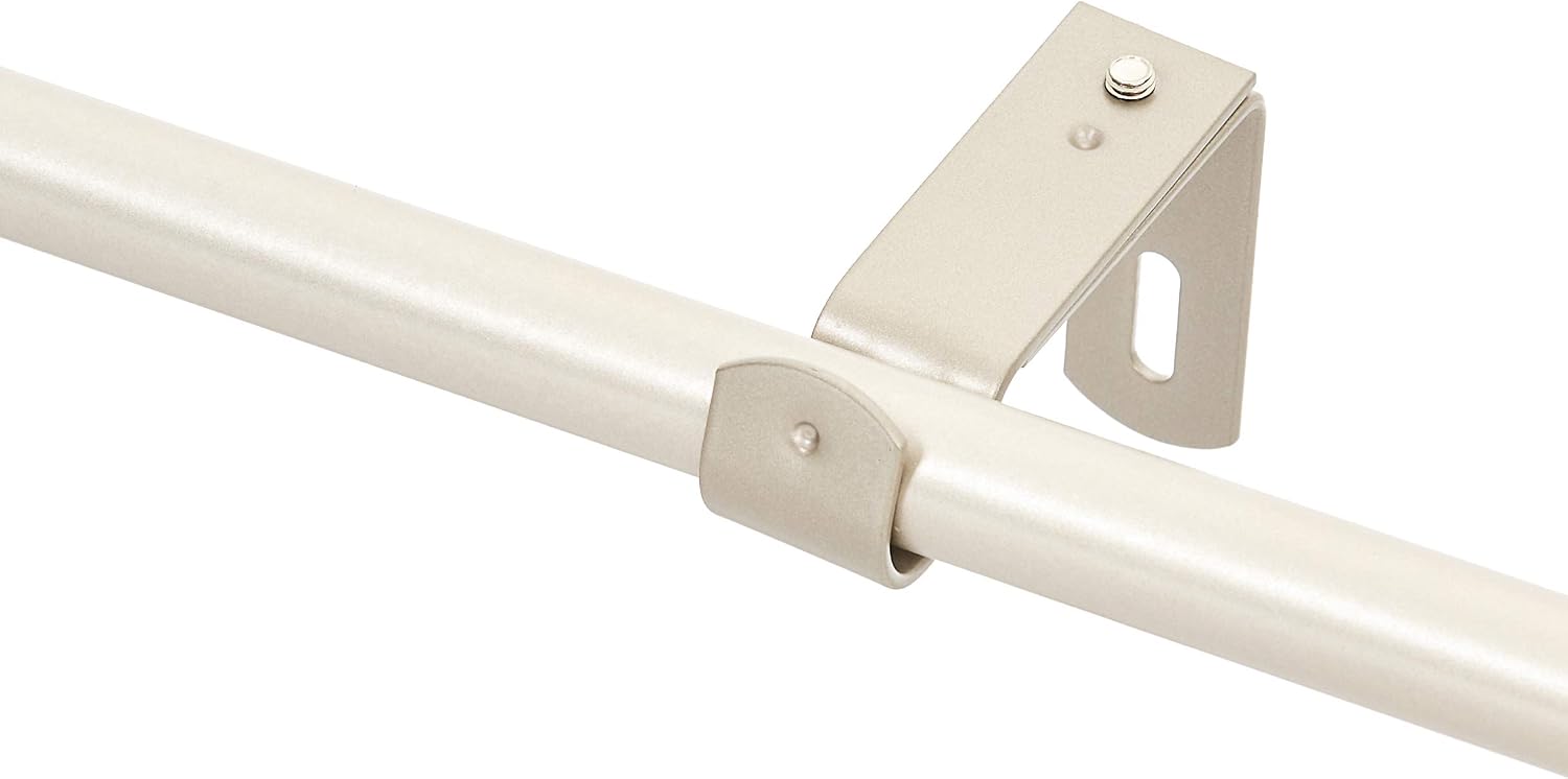 Amazon Basics 5/8-Inch Curtain Rod with Cage Finials - 48 to 88 Inch, Nickel