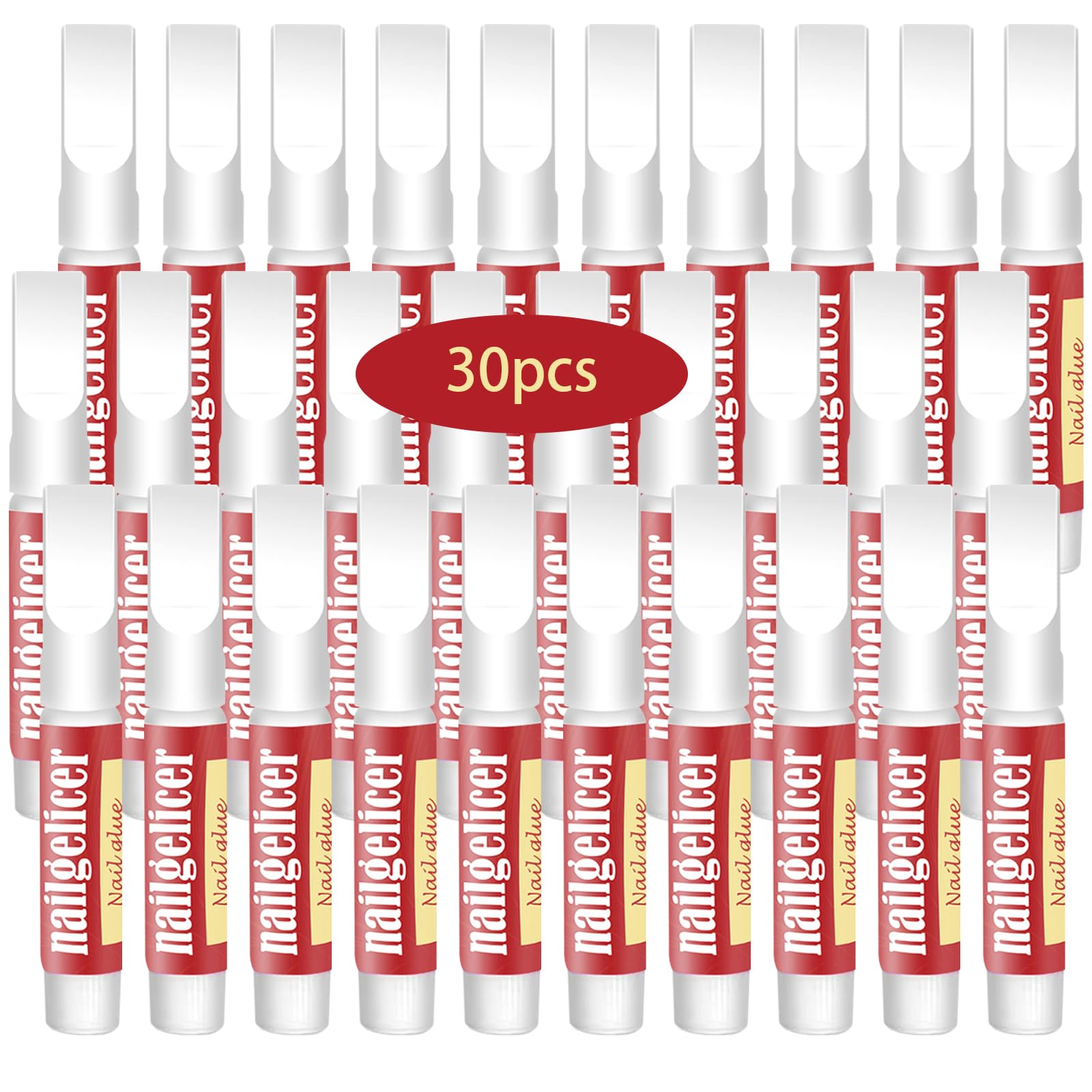 30pcs Long Lasting Nail Tip Glue,Adhesive Super Bond for Acrylic Nails Tips, Repairing of Cracked,Split Natural Nails,Nail Glue for Acrylic Nails Bond…