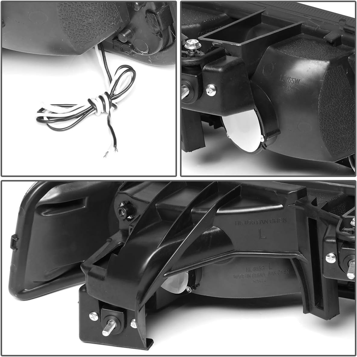 Auto Dynasty 4PCS LED DRL Headlights Assembly and Bumper Lamps Compatible with Chevy Silverado Suburban 1500 2500 3500 Tahoe 99-06, Driver and Passenger Side, Smoked Lens Clear Corner