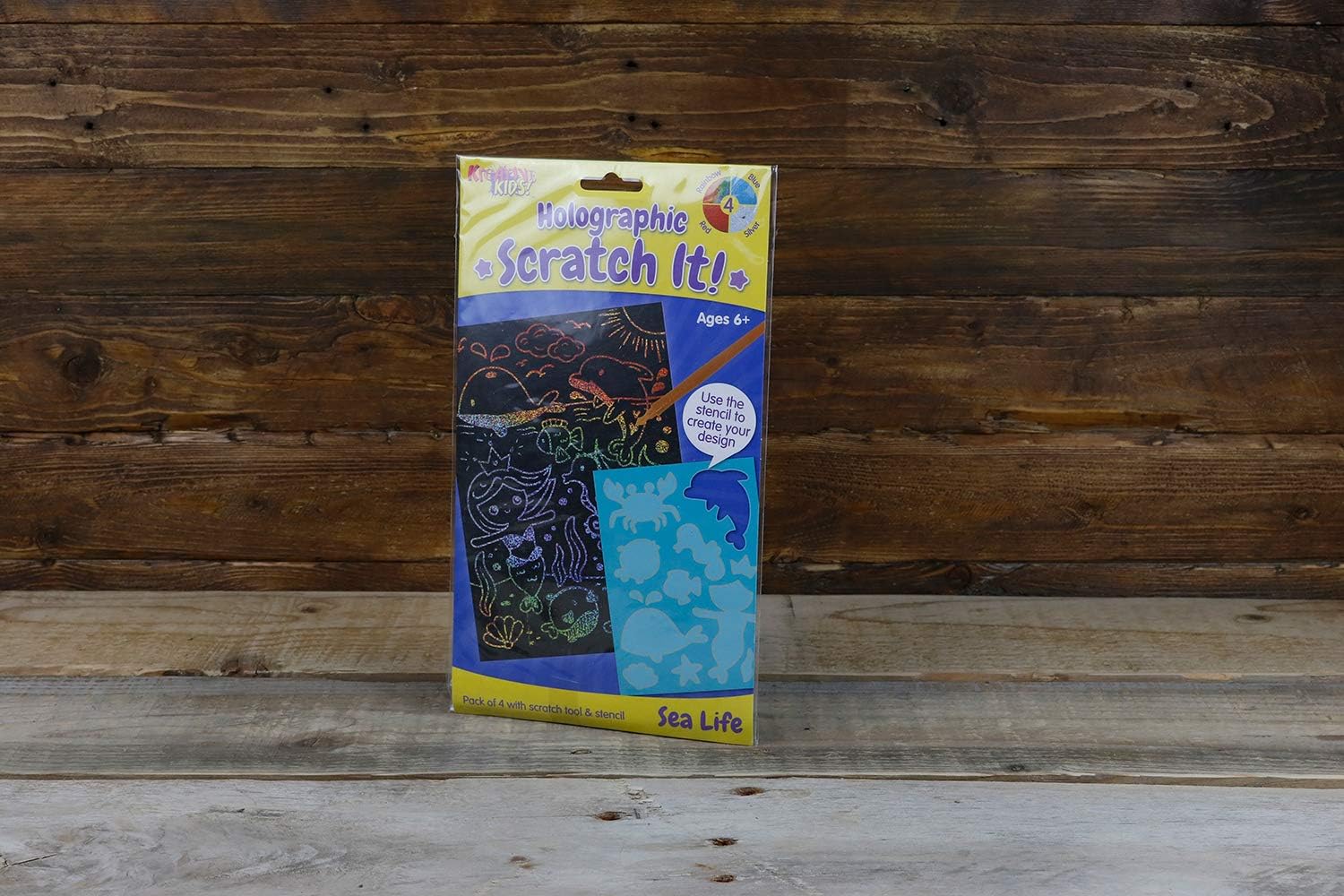 16 Pages Magic Rainbow Holographic Scratch Paper Art Kit for Kids and