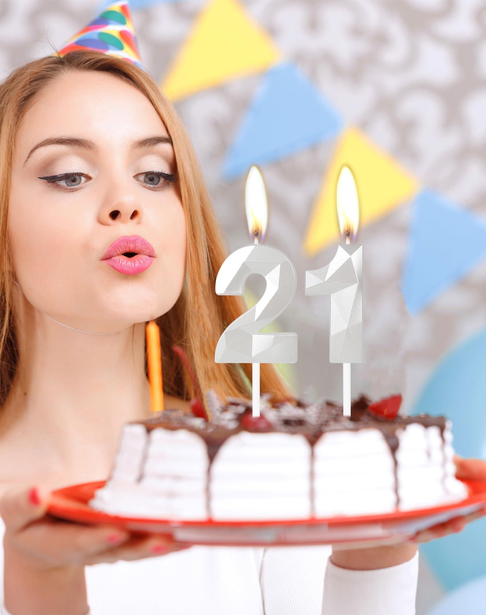 Geburtstagskerzen Zahl 13 Weiß - 3D Tortenkerzen Für Den 13. Geburtstag