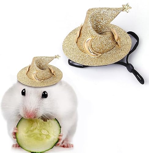 Miniatura 7 de FEBUD 14 sombreros de Halloween para mascotas, mini sombrero ajustable para mascotas, sombrero de hámster para mascotas, accesorios de disfraz de