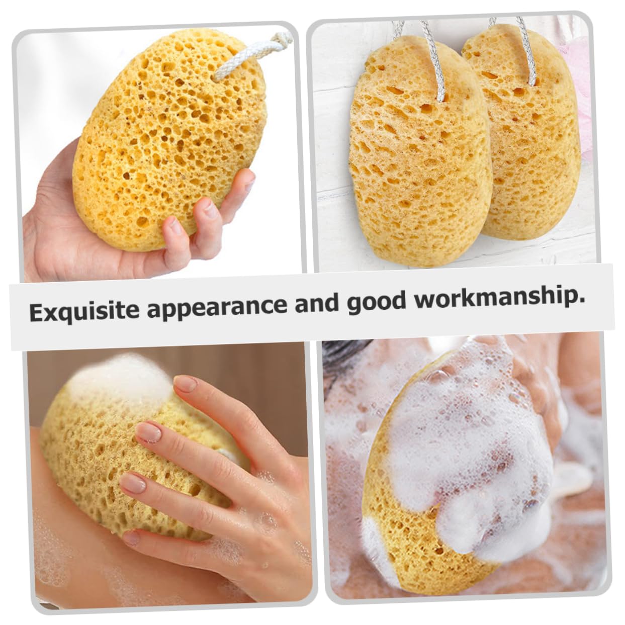 Baluue 6piezas Esponjas Exfoliantes Esponjas De Ducha Diseño De Doble Cara Para Limpieza y Masaje Accesorio Esencial