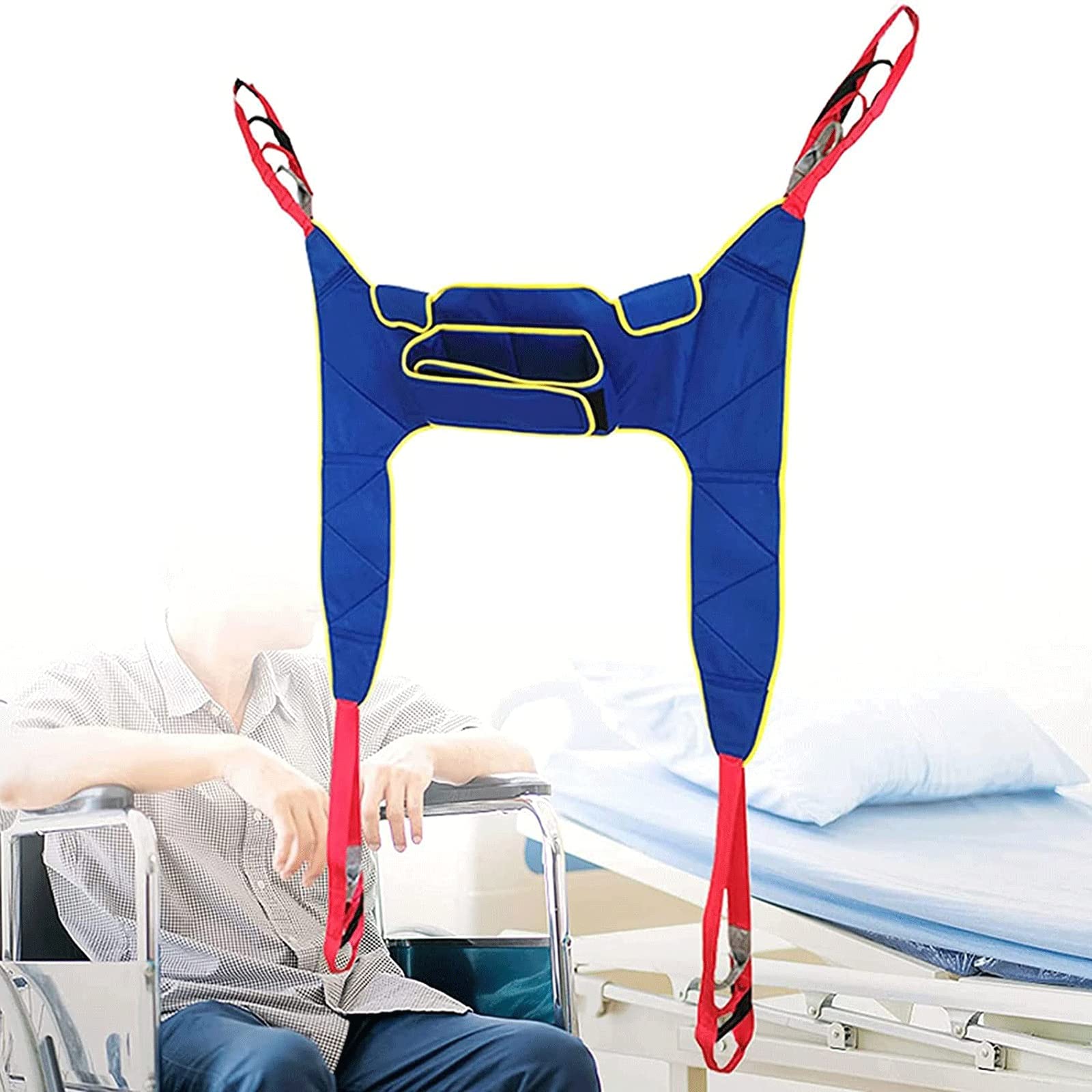 Arnés Elevación Paciente Cuerpo Completo, Correa De Cinturón De Transferencia De Cuerpo Completo Eslinga Para Pierna Dividida Eslinga Para Elevador Con Inodoro Para Discapacitados, 507 LB ( Size : L )