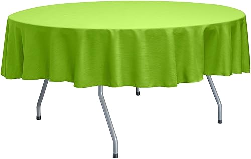 Miniatura 5 de ULTIMATE TEXTILE Majestic - Mantel redondo reversible Shantung Satin de 84 pulgadas, color naranja quemado