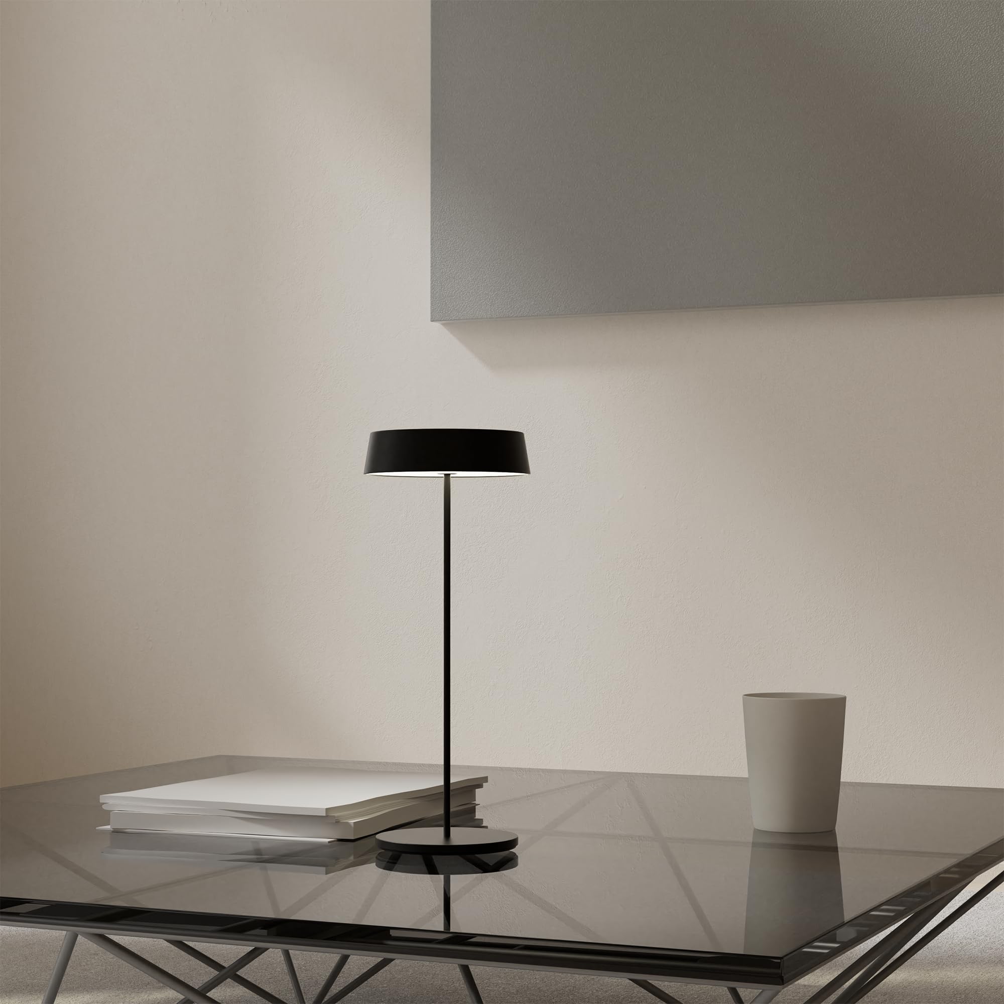 Palmina 901, Led Tischlampe Dimmbar,4400mah Led Tischlampe Kabellos,IP54-Schutz,Lampe Für Den Innen-/Außenbereich,Geeignet Für Abendessen,Lesen, Schlafzimmer,Garten Und Vieles Mehr (Packung mit 2)