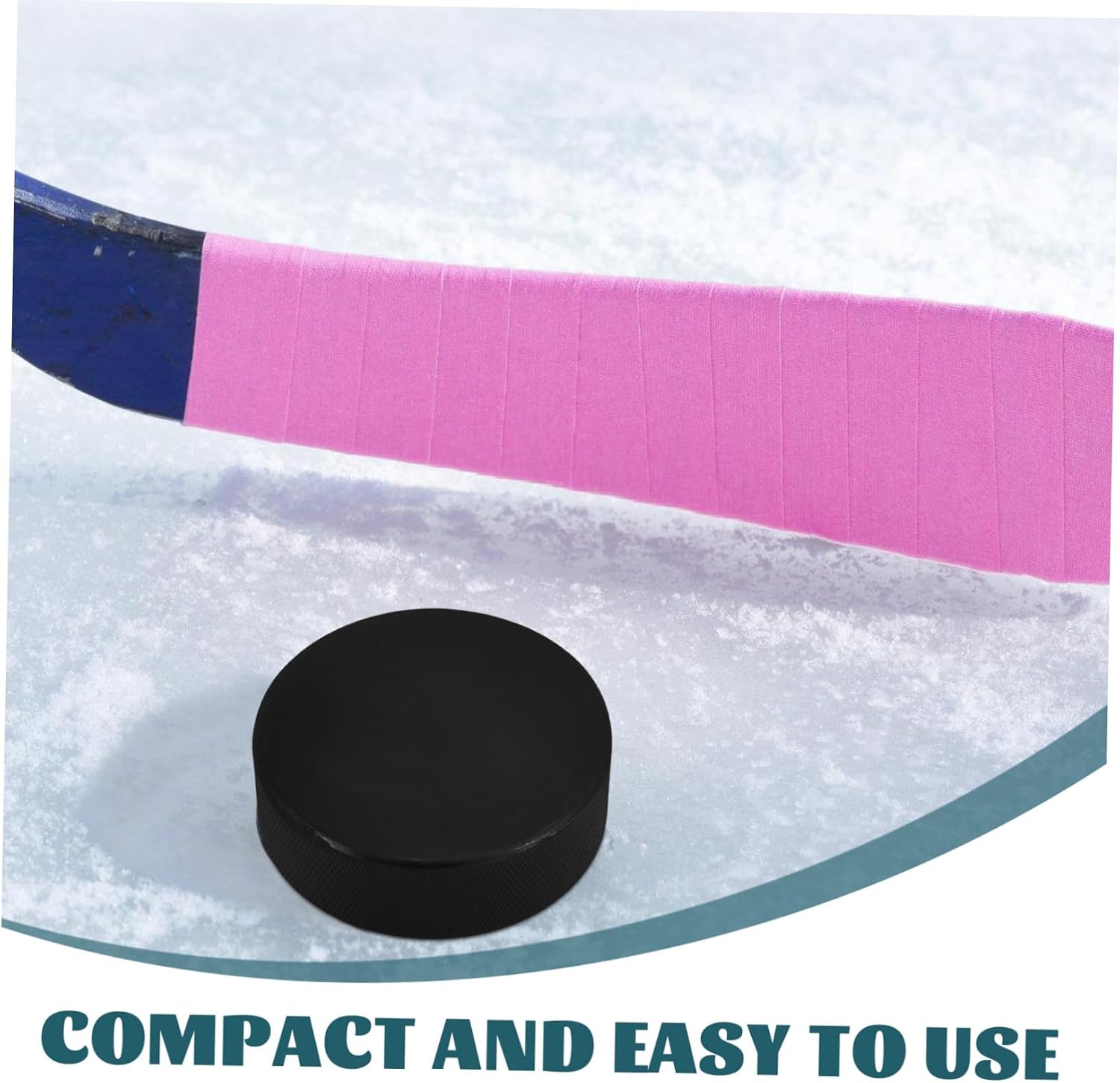 Toyvian 4pcs High Hardness Ice Hockey Puck Indoor Hockey Pucks Rubber Ice Training Sports