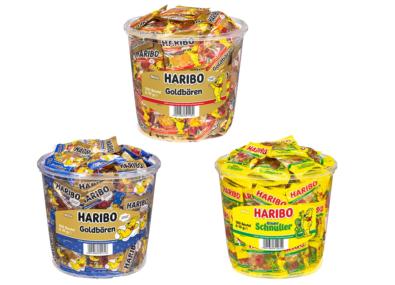 Haribo Minibeutel Mix 5 3er Set + Notizblock GRATIS