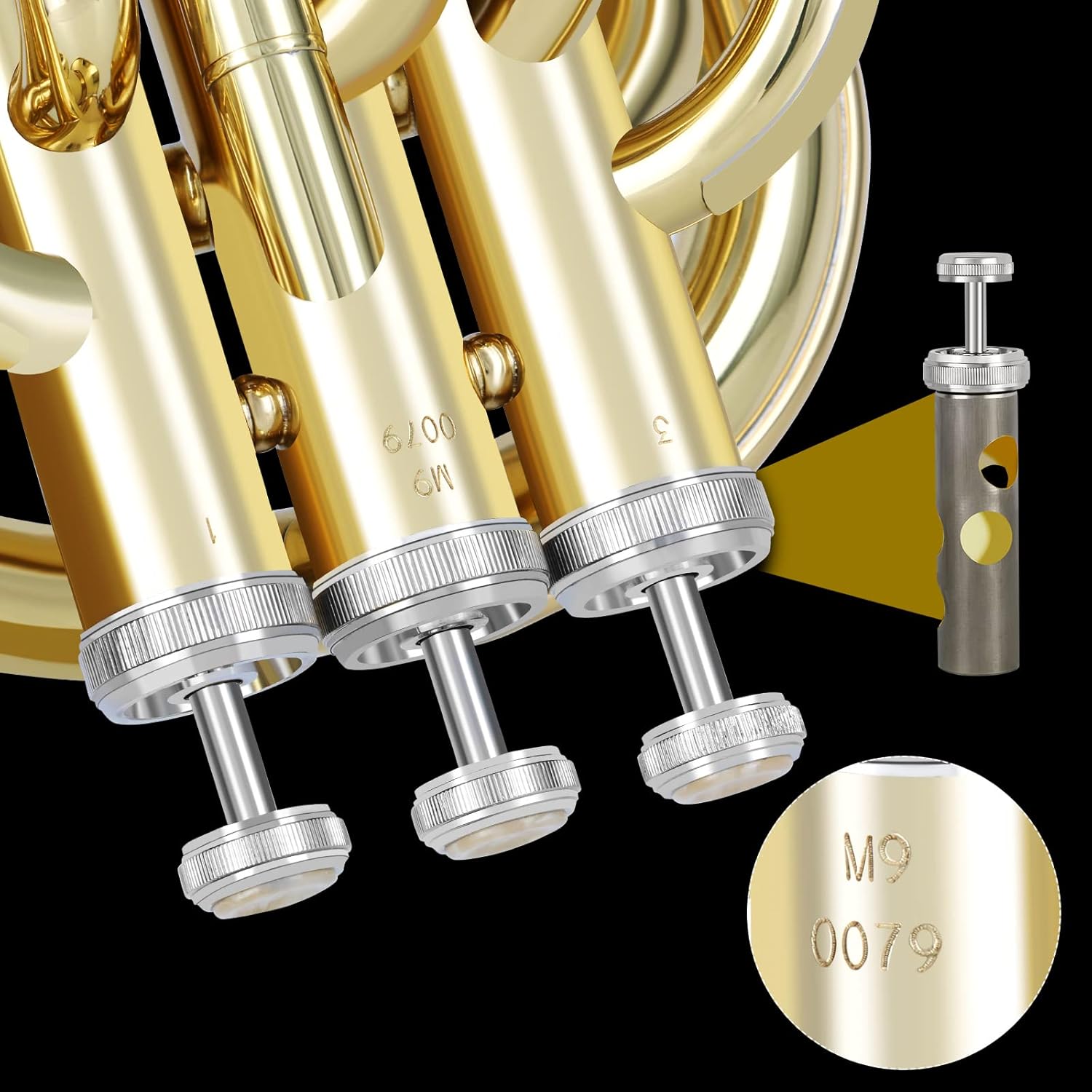 ROWELL Baritone Horn Bb Brass 3 Valves Lacquer Gold with Mouthpiece, Case and Gloves : Musical Instruments