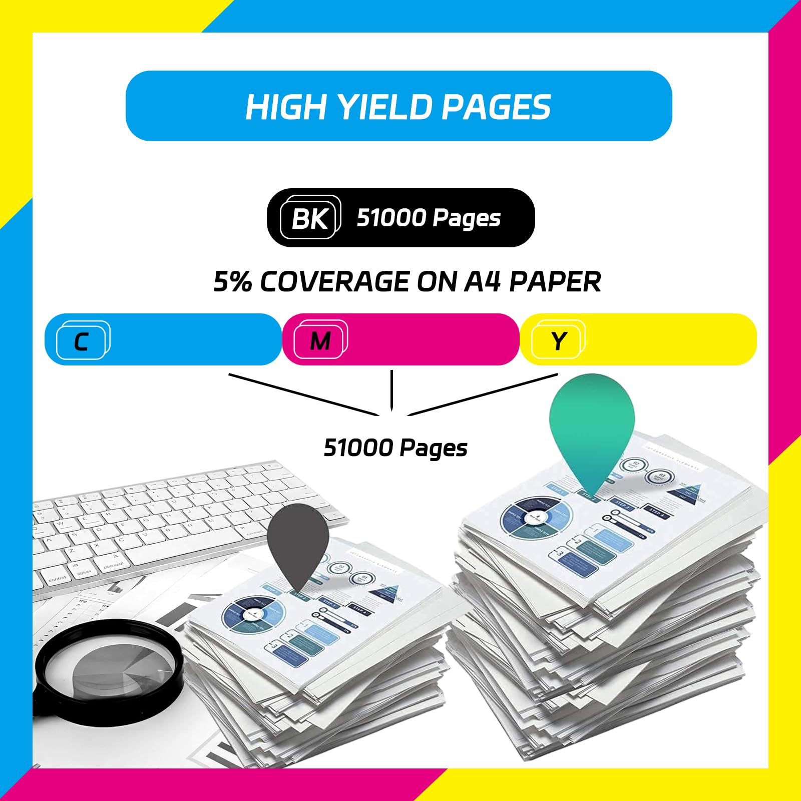 BU-200CL Transfer Belt Unit Compatible for Brother MFC-9010CN MFC-9120CN MFC-9125CN MFC-9320CW MFC-9325CW Printers, High Yield 51000 Pages, with Chip High-Definition Printing (1 Set)