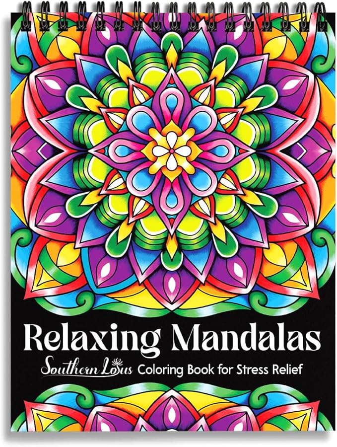 Relaxing Mandalas Coloring Book sample/cover