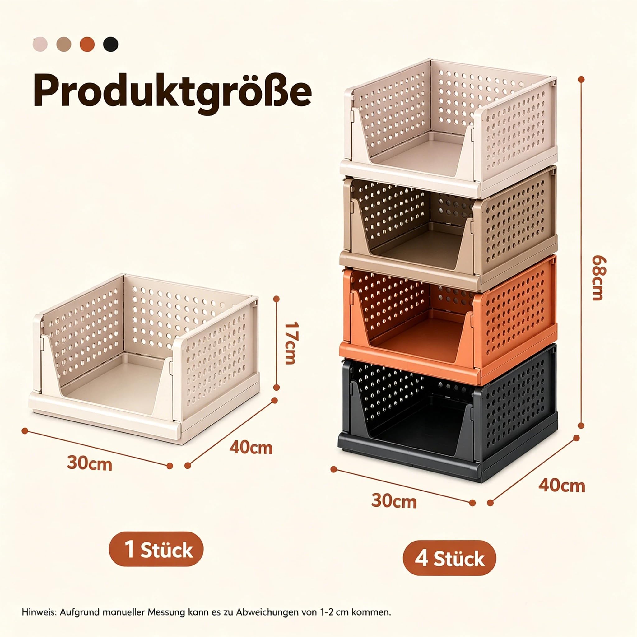 RMAN Organizer Armadio di 8 Pezzi Cassetti per Armadio Interno Organizer Armadio Plastic Contenitori Salvaspazio per Camera da letto, Casa, Cucina, Bagno, Marrone | organizer guardaroba, scatole portaoggetti, vestiti, biancheria intima, top, pantaloni, cr