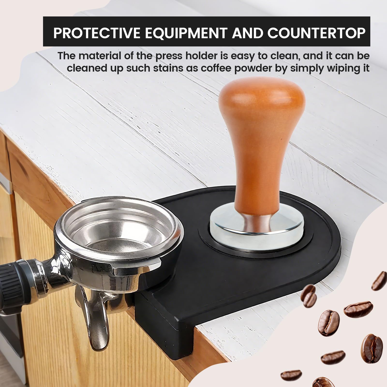 2-częściowy zestaw tamper do kawy 51 mm, tamper do espresso z matą do tampera, tamper do kawy ze stali szlachetnej, stempel do espresso dla narzędzi baristy, do domu, kuchni, baru, kawiarni