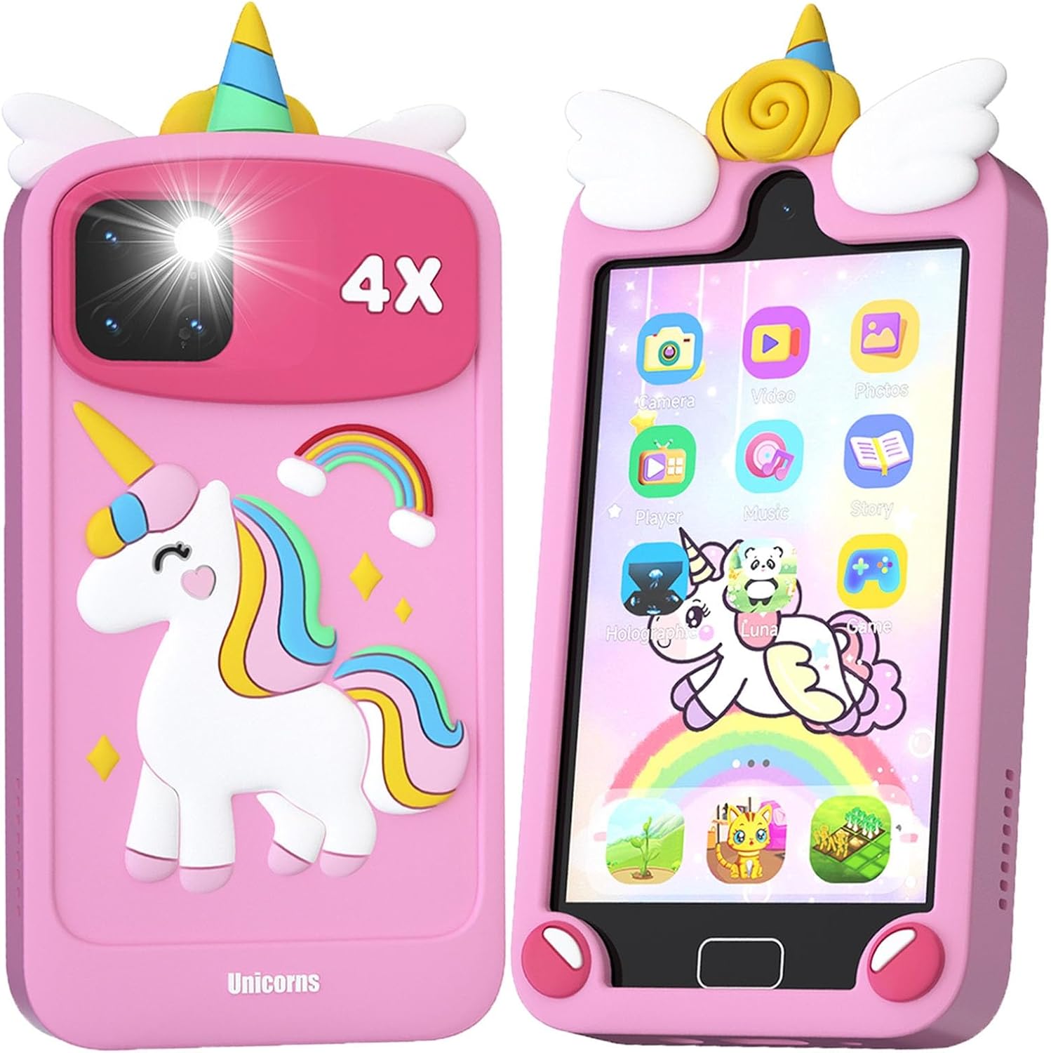 Kids Toy Cell Phone with 32GB, 4.0" Touch Smart Phone for Kids 3-12 Years