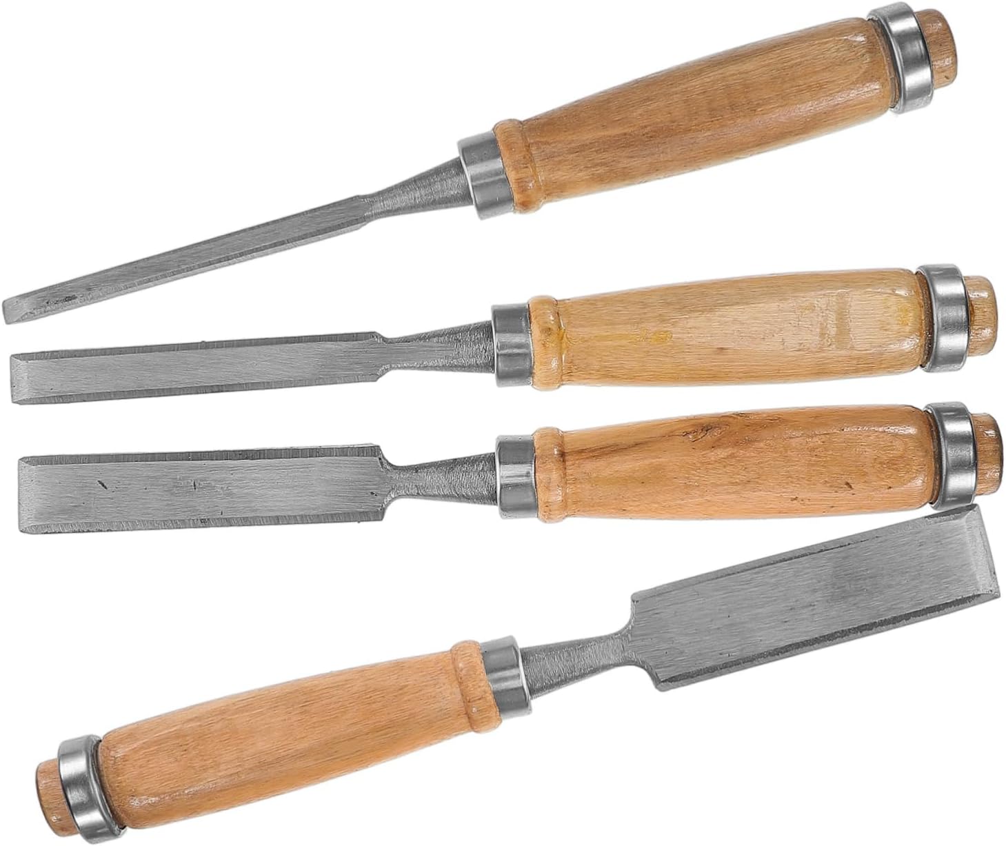 Zerodeko 4pcs Multi-function Carving Chisels Set Flat Tip Chisel Wood Craft Mortise for Wood Carving Woodworking Tools Carpentry
