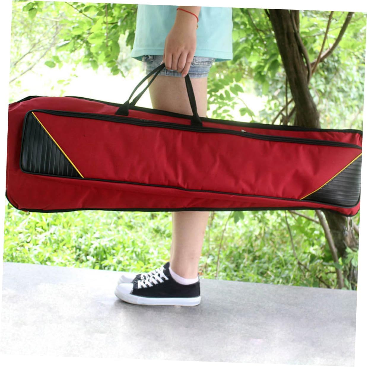 UPKOCH Thick Waterproof Oxford Cloth Tenor Trombone Bag Portable Trombone Carrying Case Red Instrument Storage Bag for Travel