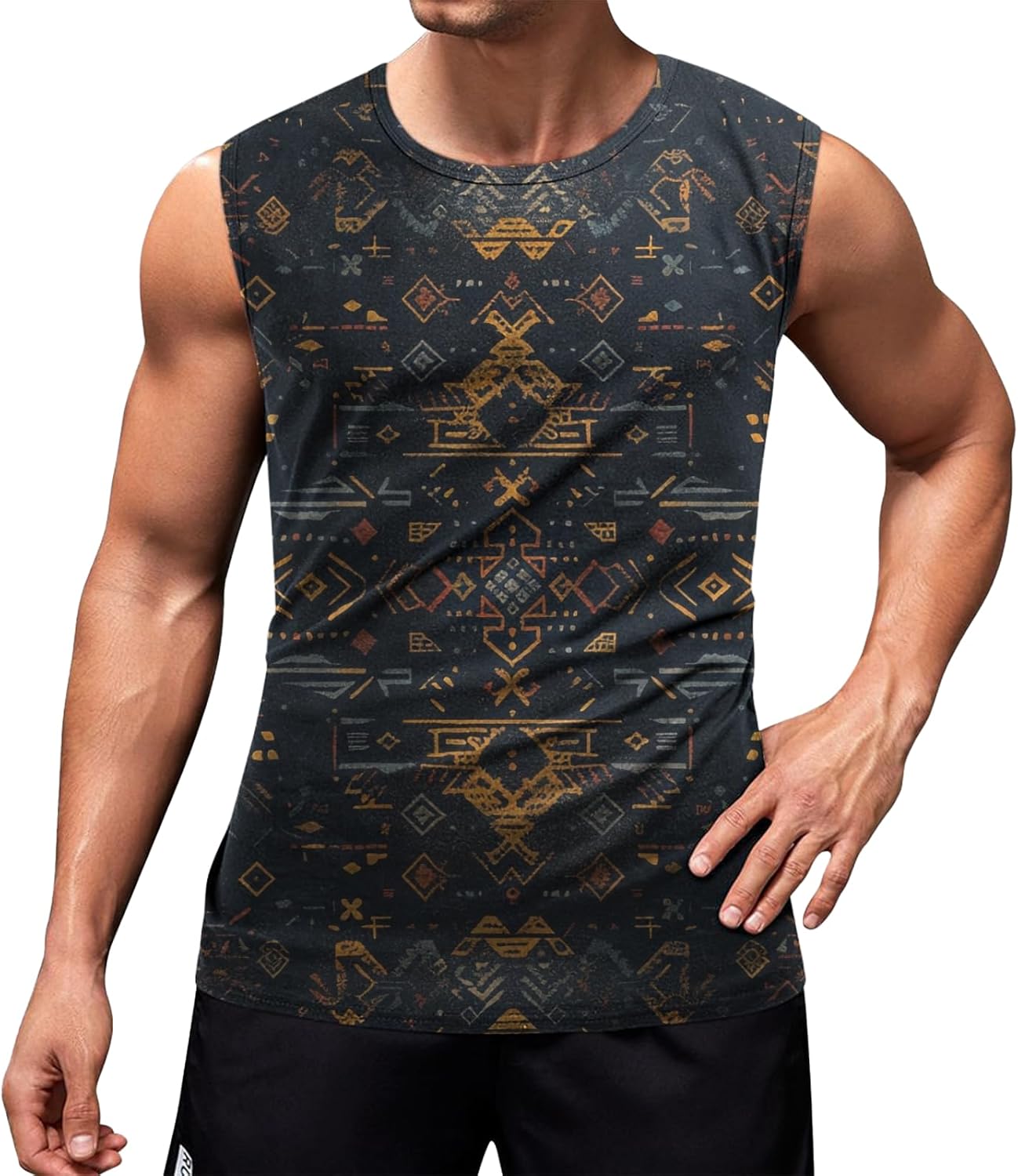 Mens Tank Tops Graphic Beach Tank Tops for Men Lightweight Breathable Sleeveless T-...
