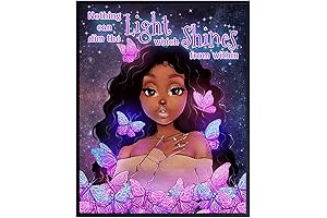 African American Girls Wall Art - Black Girl Empowerment - Inspirational Decor