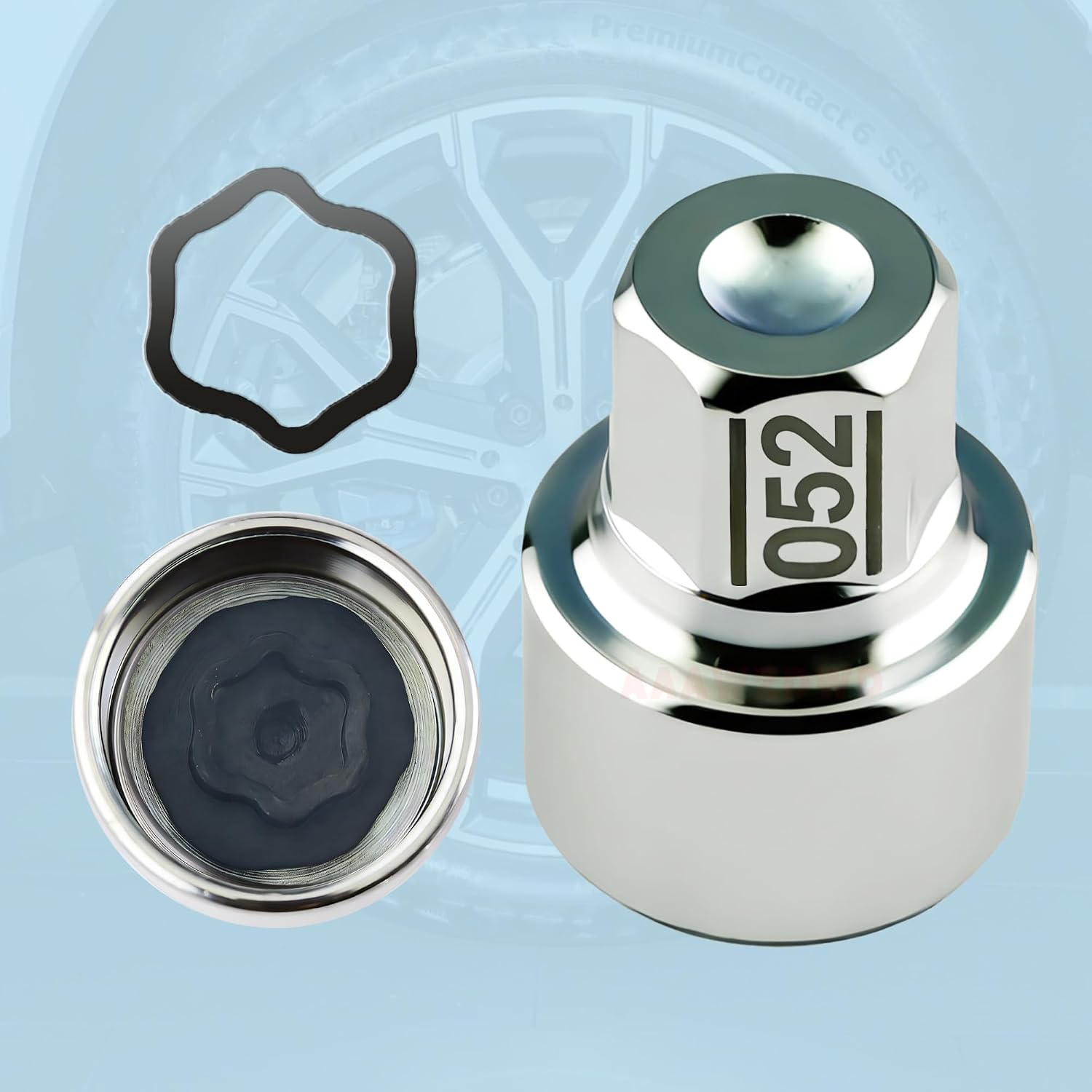 #052 for BMW Wheel Locking nut Key Compatible with BMW 1 3 5 7 8 X2 X3 X5 X6 Wheel Lock Key,Anti-Theft Lug Nut Removal Tool