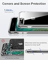 Vista 6 de HOOMIL Funda para iPhone 7 Plus/iPhone 8 Plus de 5.5 pulgadas, no amarillea, protección contra caídas, cubierta trasera dura transparente
