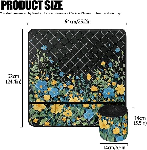 Miniatura 156 de Estera de máquina de coser con flores brillantes y florales bohemias, reduce la vibración, antideslizante, organizador duradero