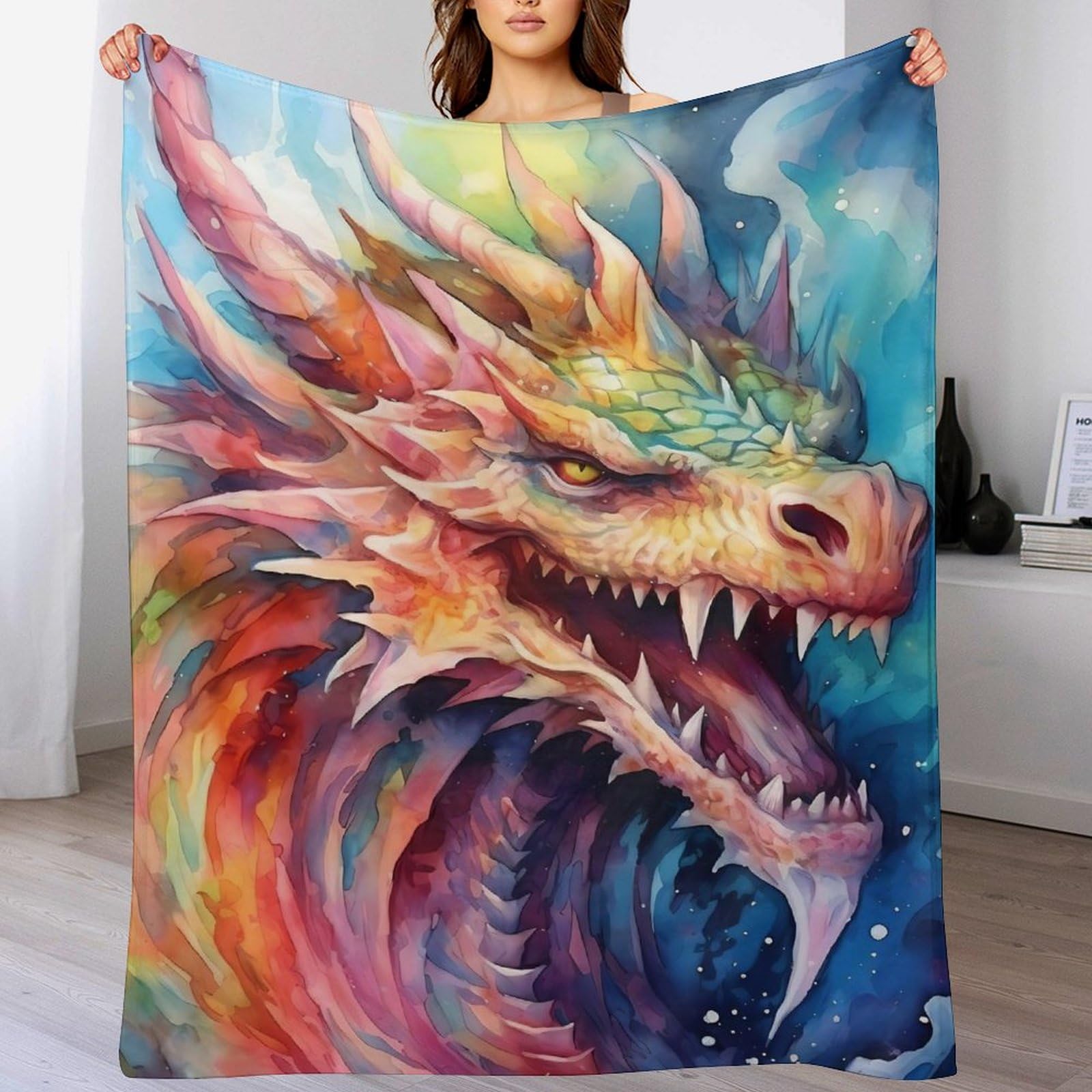 Couvre-lit dragon en flanelle pour vos soirées cocooning sur le canapé