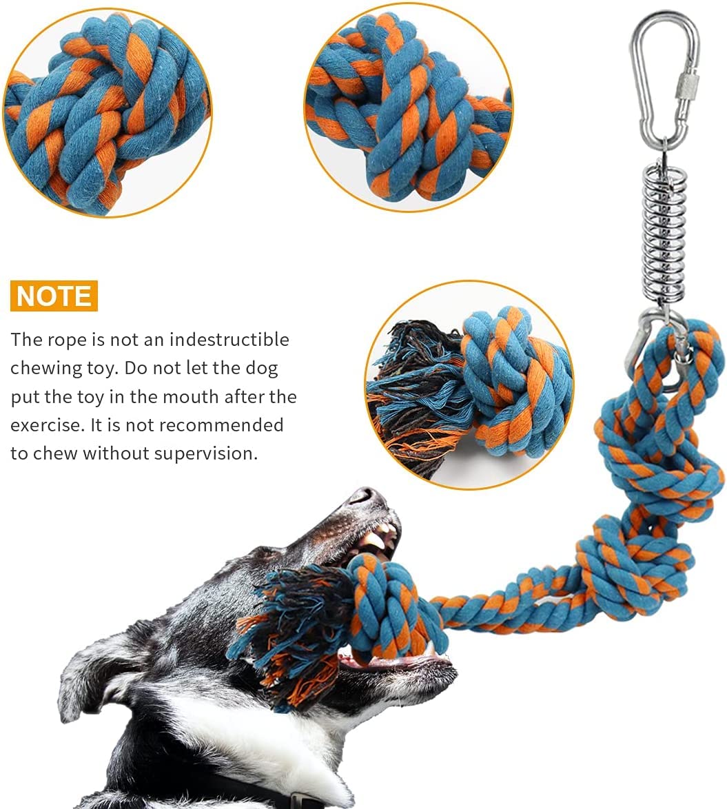 Hond Outdoor Bungee Hangend Speelgoed Duurzaam Interactief Hondensleepspeelgoed Spring Pole Hondentouw Speelgoed voor Pitbull Kleine Grote Agressieve Kauwers Honden